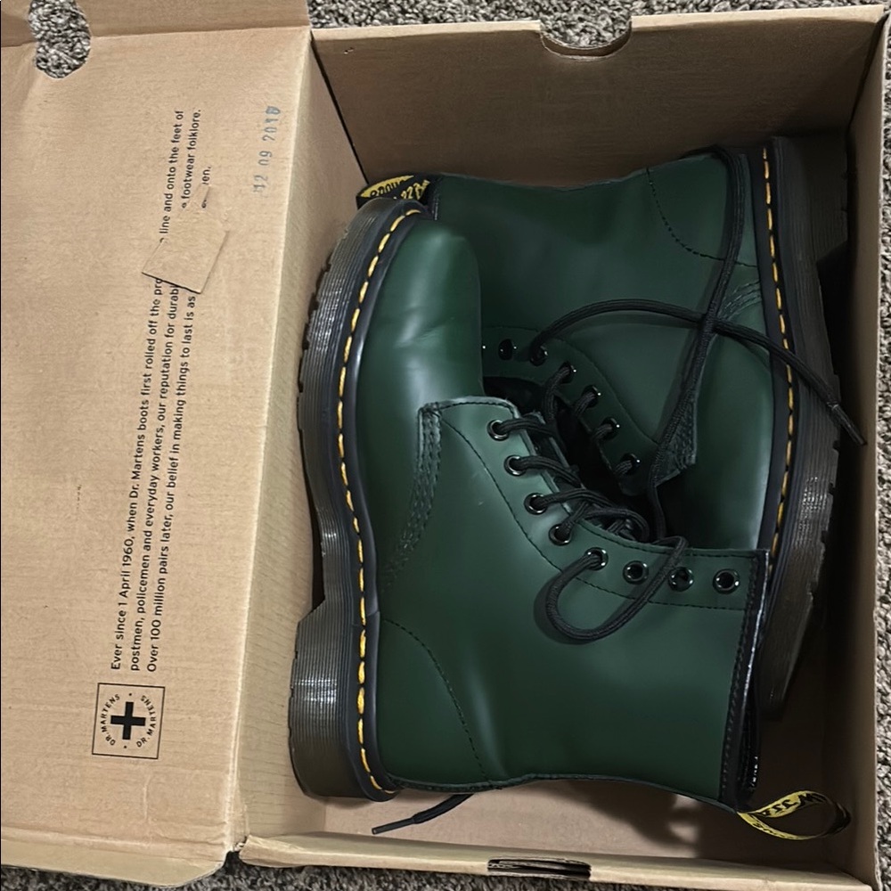 Dr. Martens Forest Green Lace-Up Boots